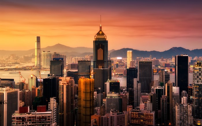 Hong Kong Skyline at Sunset