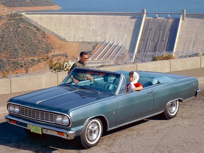 1964 Chevrolet Chevelle Malibu Convertible at a Dam