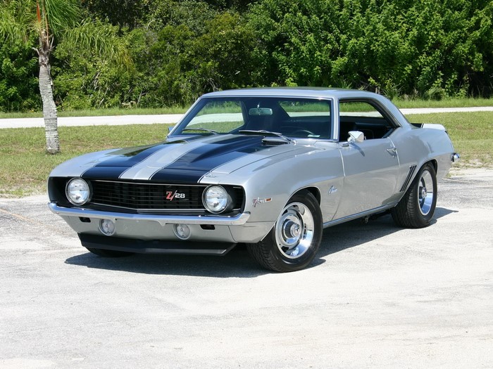 1969 Chevrolet Camaro Z28 silver coupe
