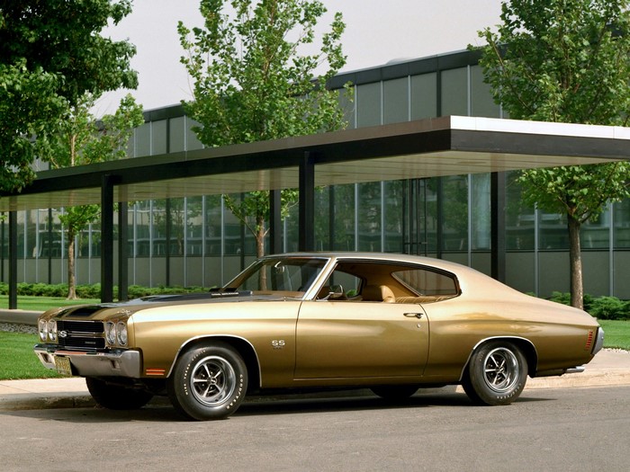 1970 Chevrolet Chevelle SS 396 parked under a modern canopy
