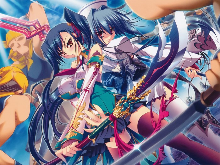 Koihime Musou characters with swords