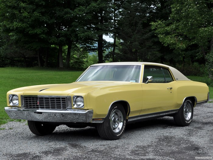 1972 Chevrolet Monte Carlo parked on gravel