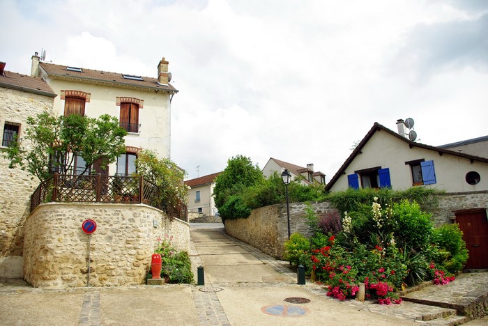 Houses in a French village street