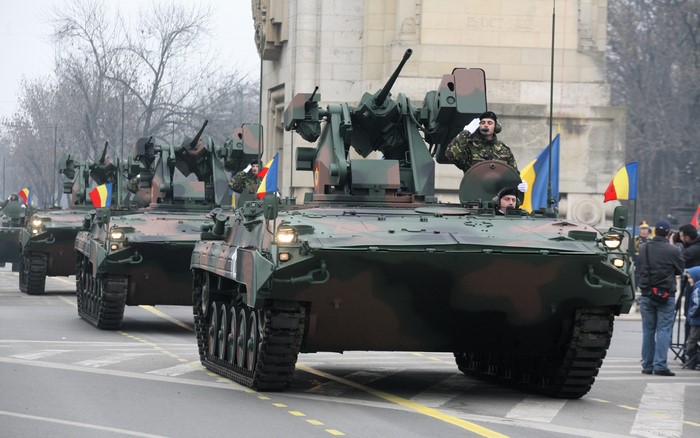 Romanian IFVs in a Parade