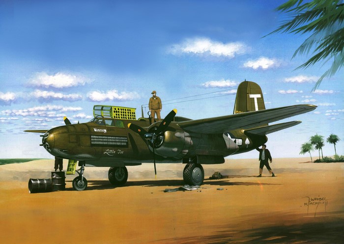 A-20 Havoc airplane painting art