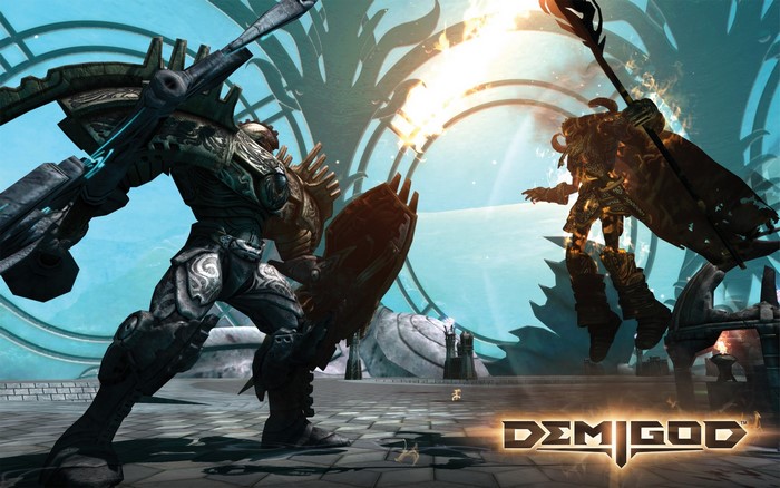 Demigod game characters fighting