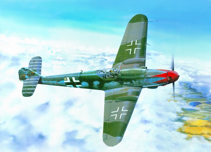 Messerschmitt Bf 109 K Airplane Painting Art