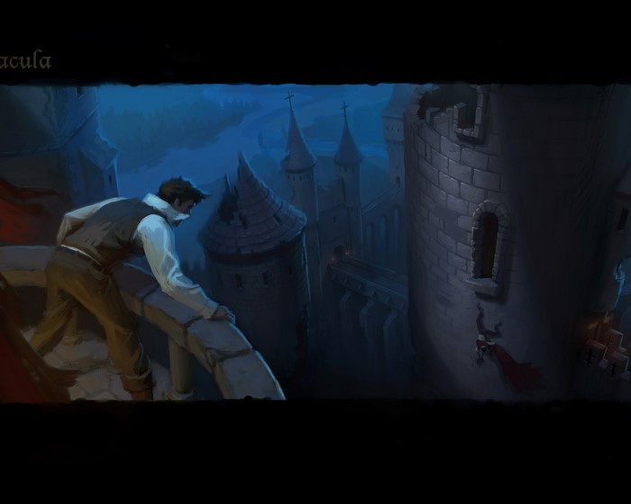 Dracula castle illustration