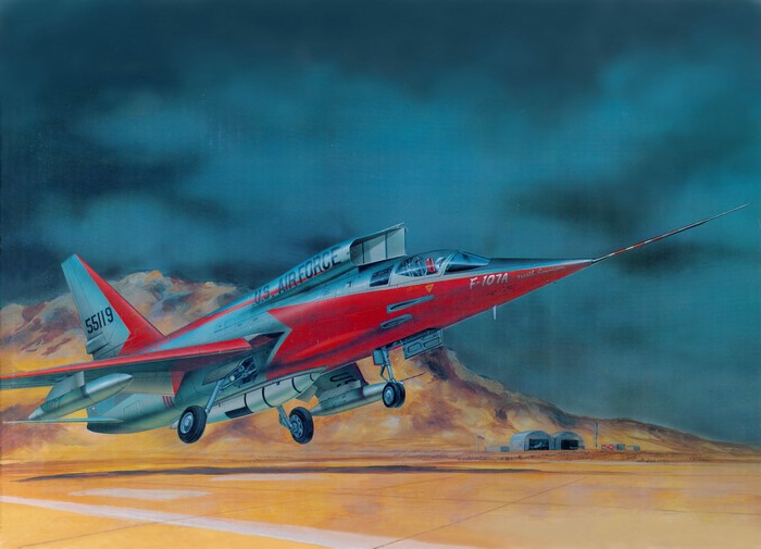 F-107A Airplane Painting Art