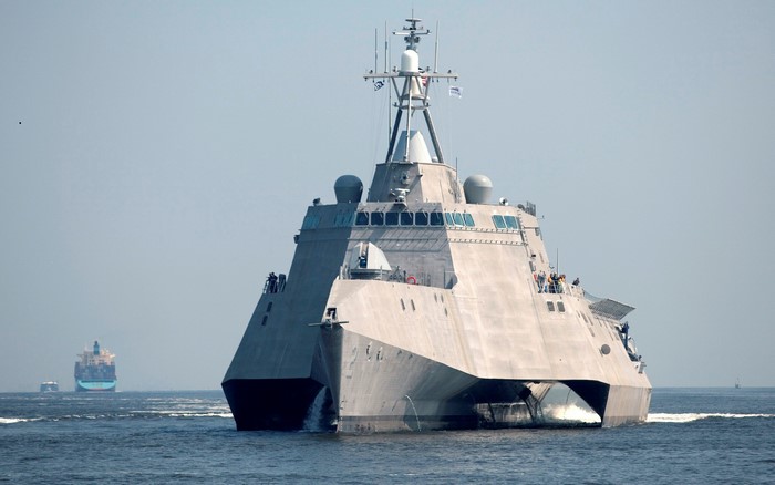 US Navy Littoral Combat Ship on the water