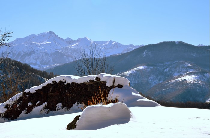 Snowy Mountains in Winter