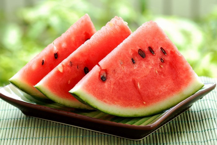 Slices of Watermelon on a Plate