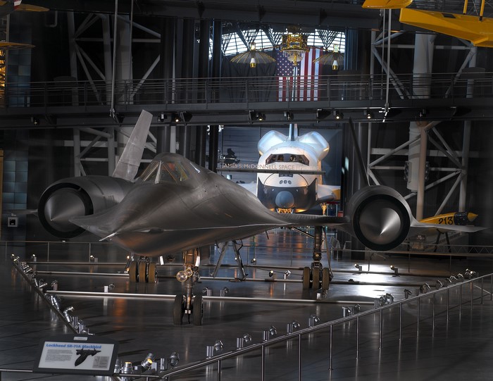 Lockheed SR-71A Blackbird and Space Shuttle