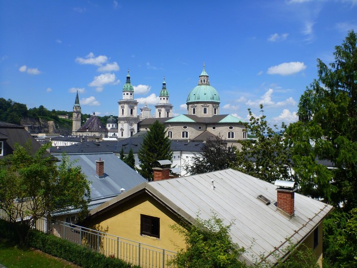Salzburg Cathedral and city skyline