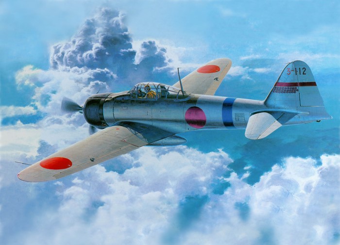 A6M2a ZERO TYPE 11 Airplane Painting Art