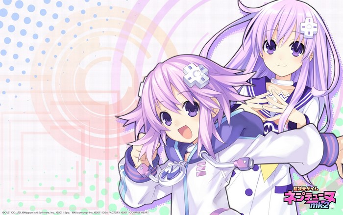 Neptune and Nepgear from Hyperdimension Neptunia mk2