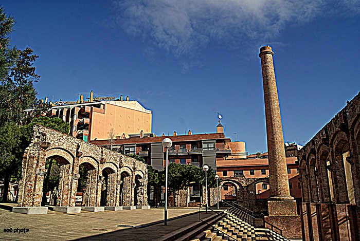 Ruins and Chimney in Spain