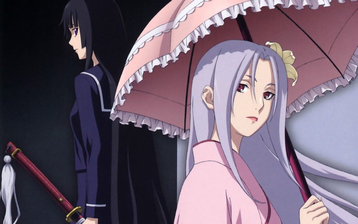 Yomi Isayama and Kagura Tsuchimiya from Ga-Rei: Zero