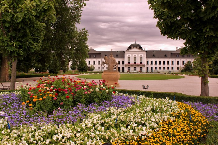 Primate Palace with Flower Garden and Statue