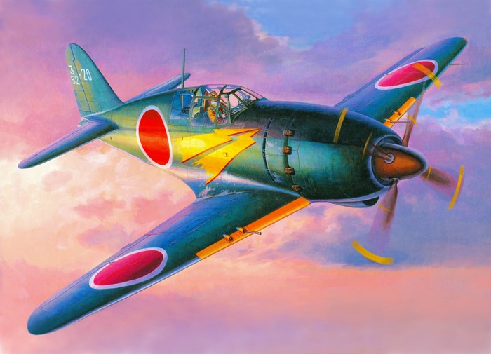 Japanese Fighter Plane in Flight