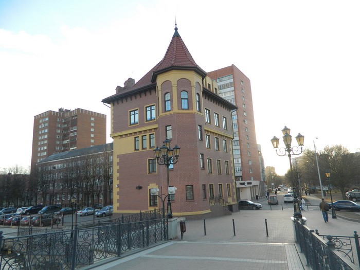 Building with turret in Kaliningrad, Russia