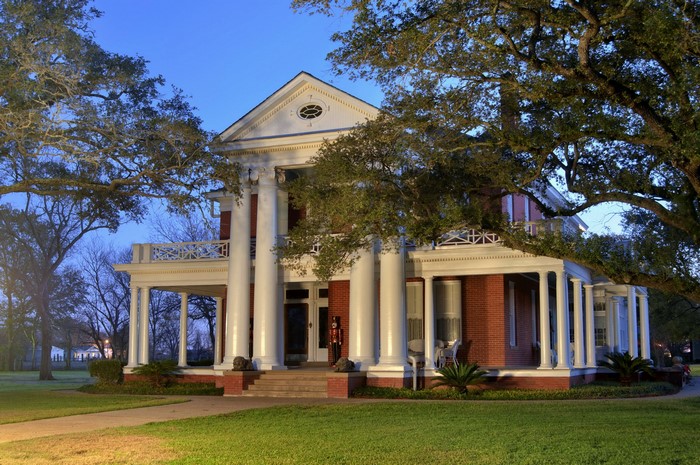 Antebellum House with Columns in Texas, USA