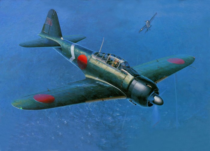 A6M3 Zero Type 22 Airplane Painting Art