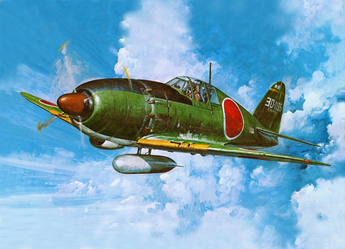 Mitsubishi J2M3 Raiden airplane painting