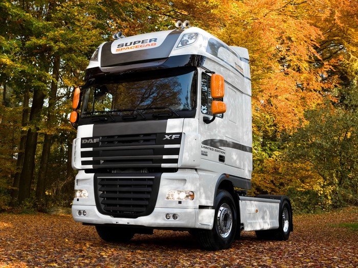 White DAF XF Super Spacecab Limited Edition Truck