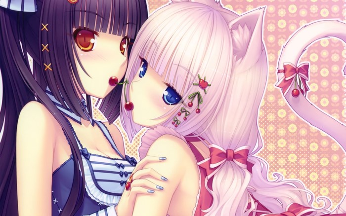 Neko Girls with Cherries