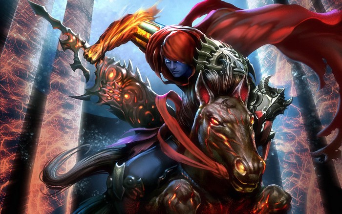 War from Darksiders on a fiery horse