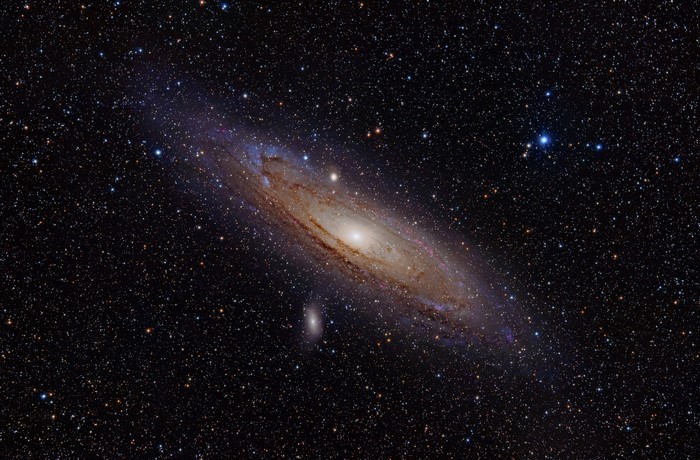 Andromeda Galaxy and stars