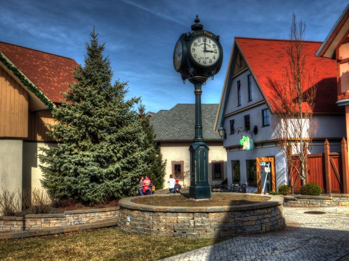 Frankenmuth MI Clock Tower and Buildings