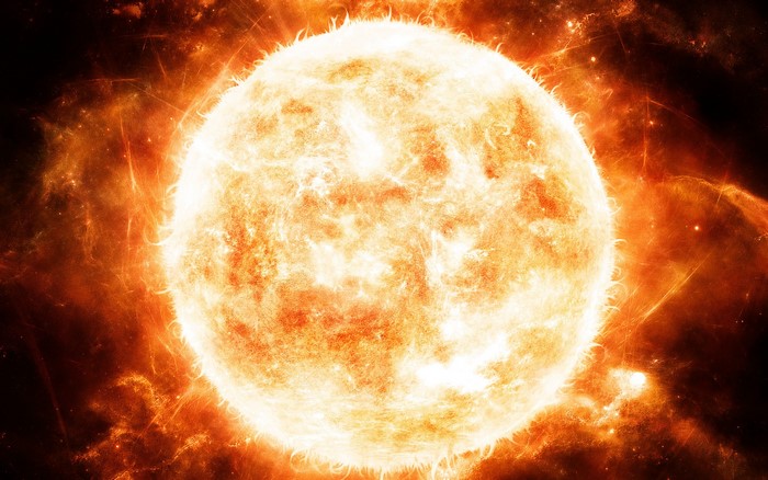 The Sun with Solar Flares