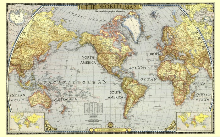 The World Map National Geographic Magazine