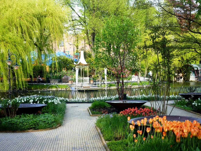 Tivoli Gardens Park in Copenhagen, Denmark