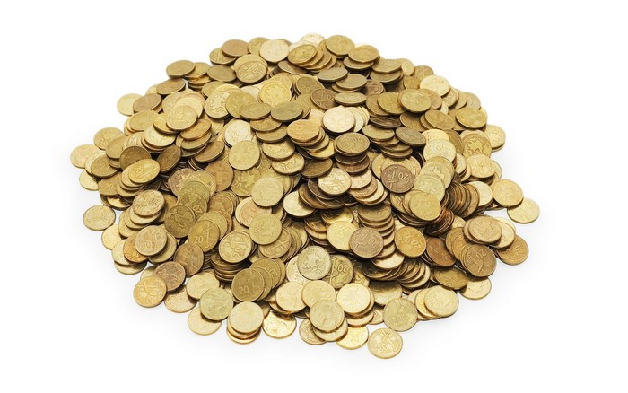 Pile of gold coins