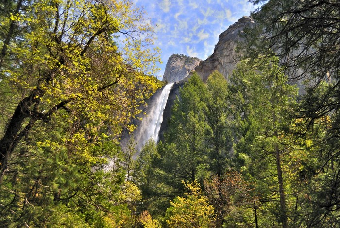 Bridalveil Fall in Yosemite National Park, California