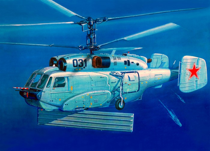 Kamov Ka-27 helicopter with torpedoes