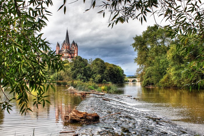 River with Cathedral and Bridge