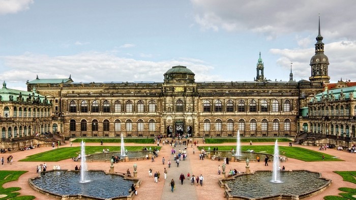 Zwinger Palace and Gardens in Dresden, Germany