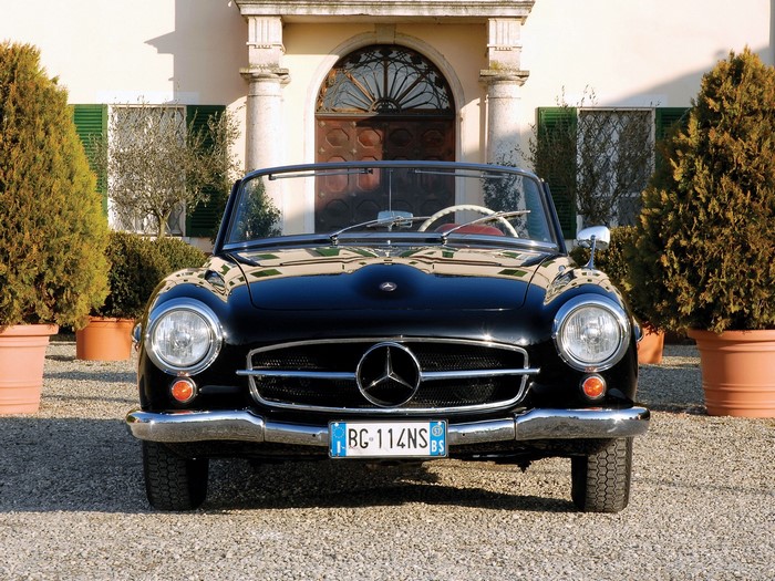 Black Mercedes-Benz 190 SL Convertible