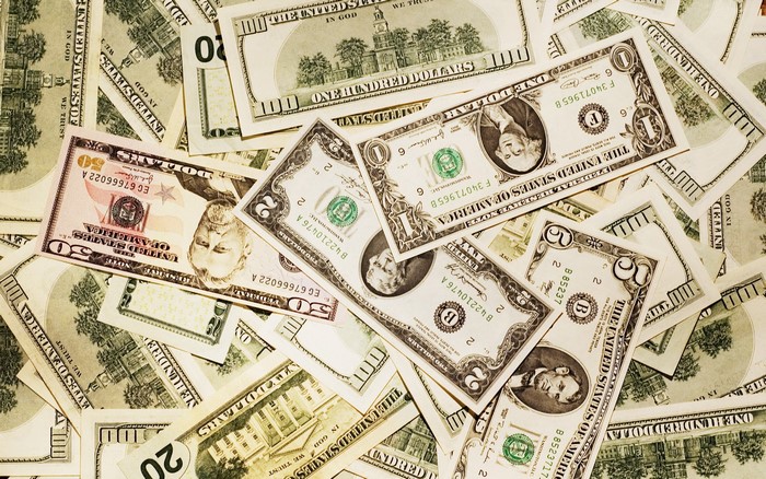Pile of United States Dollar Bills