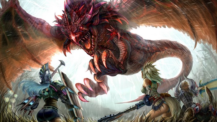 Monster Hunter Rathalos Battle