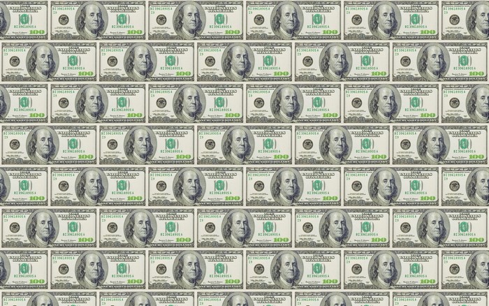 Seamless pattern of US 100 dollar bills