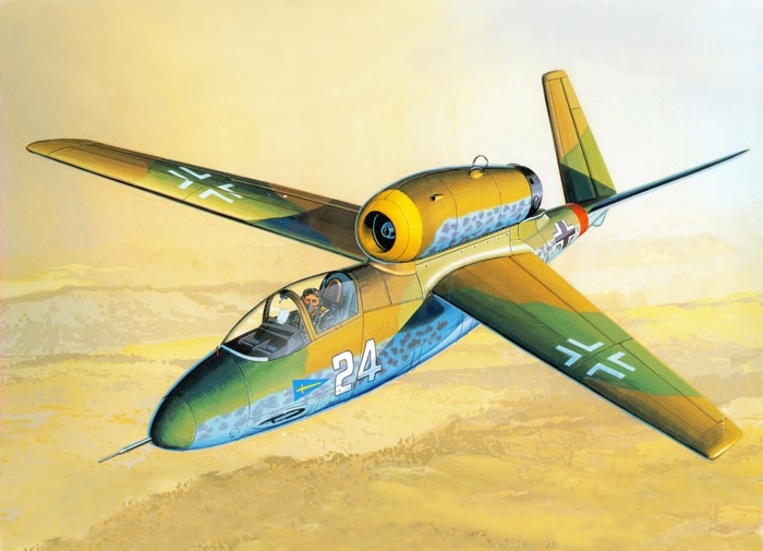 He-162D Airplane Painting Art
