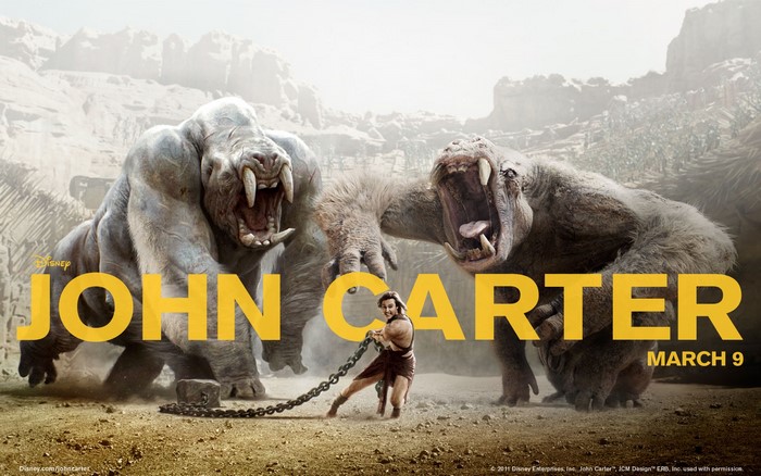 John Carter movie poster with two Tharks