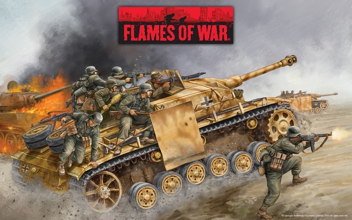 Flames of War German Soldiers and Tanks