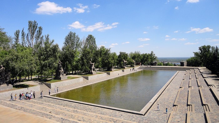 Monuments and Reflecting Pool in Volgograd