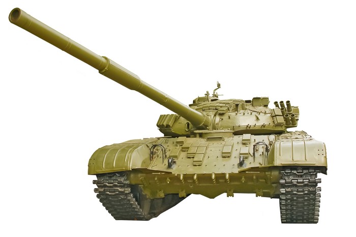 Olive green tank with long barrel